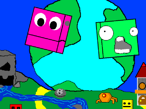 Geometry Dash World Art-Work Visual Art Cover