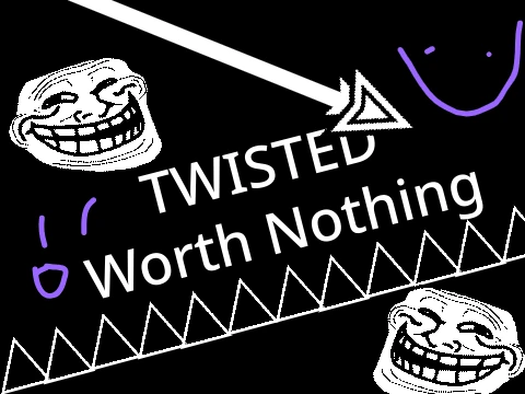 Geometry Dash - Worth Nothing gameplay showing a challenging custom level