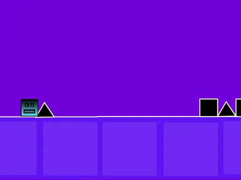 Geometry Dash YJ custom level gameplay showing unique obstacles