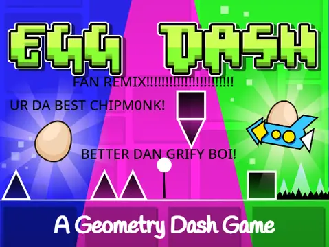 Geometry Egg Dash Fan Remix Game Logo