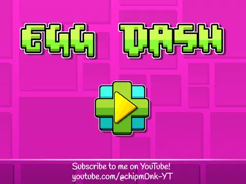 Play Geometry Egg Dash With a Face: A geometry dash game featuring an egg with a funny face