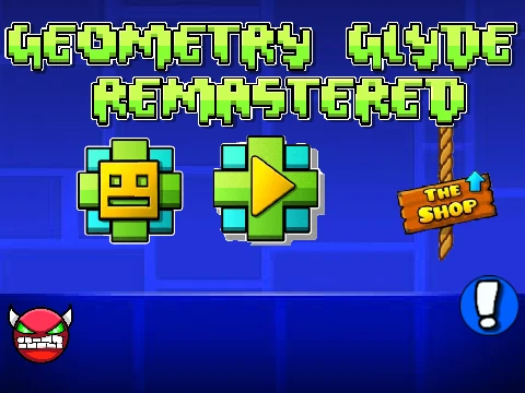 Geometry Glyde REMASTERED gameplay showing flying mechanics