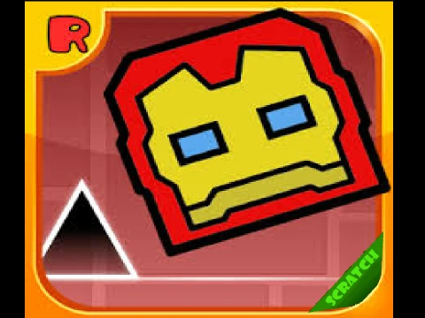Geometry Iron Dash Doom Gauntlet Fire Aura gameplay with fire effects