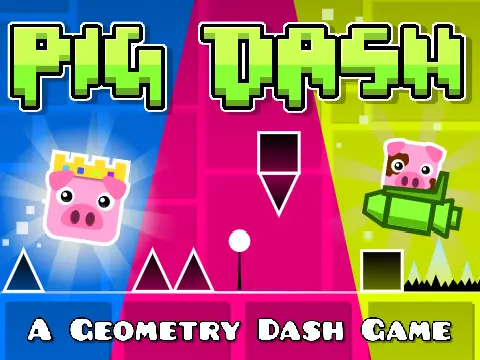 Geometry Pig Dash V1.1 featuring pig character in geometry world