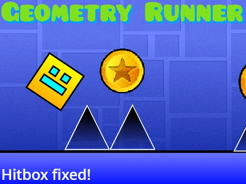 Geometry Runner V2 gameplay showing running and jumping