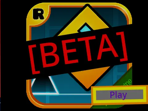Geometry Scratch Beta gameplay screenshot showing character and obstacles