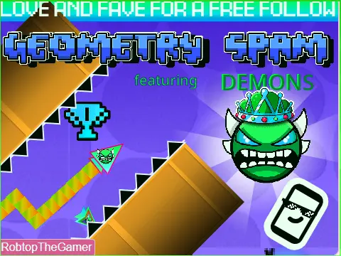Geometry Spam Challenge Featuring Demons Gameplay on Mobile