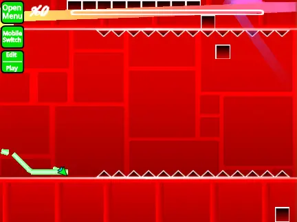 Geometry Spam V2 rapid gameplay reflex challenge