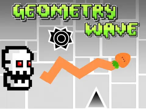 Geometry Wave Carrot Wave version 1.7 community-driven game logo