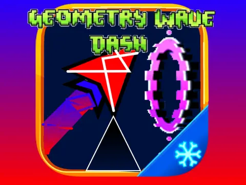Geometry Wave Dash But Harder game cover image showing wave gameplay