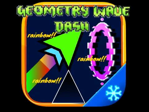 Geometry Wave Dash Rainbow Colorful Arcade Game