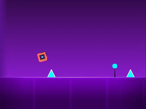 Geometry Dash Subzero ice-themed game cover