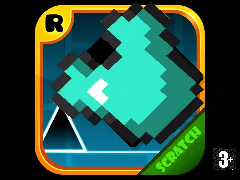 Clem Dash Original geometry dash tribute game logo featuring classic geometry dash style