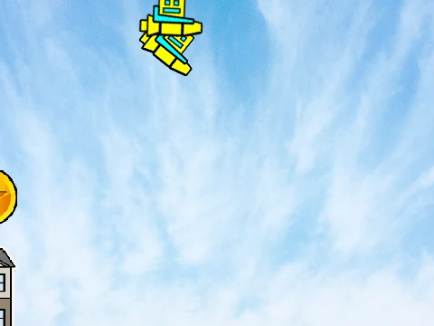 Gameplay screenshot from the In The Air Geometry Dash fan level
