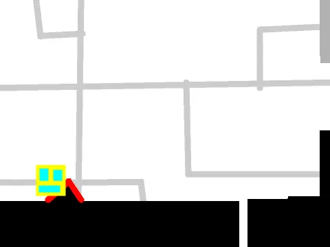 Machina Geometry Dash World gameplay screen with robotic or mechanical theme