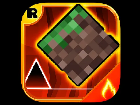 Logo for Minecraft Geometry Dash Meltdown crossover game