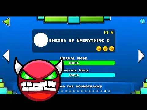 My First Demon Theory of Everything 2 game logo - demon level completion memorial