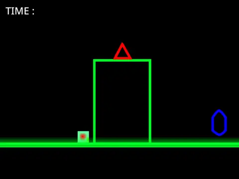 Neon Platformer logo featuring vibrant neon colors and platformer character