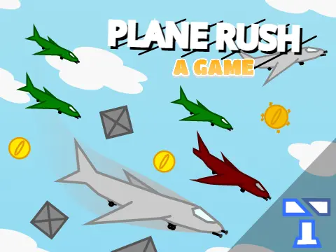 Plane Rush game logo featuring aircraft and aerial combat elements