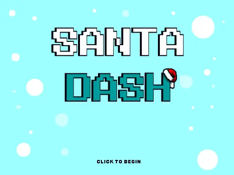 Santa Dash V2 holiday rhythm game with Christmas theme