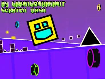Scratch Dash game visual with integrated music credits