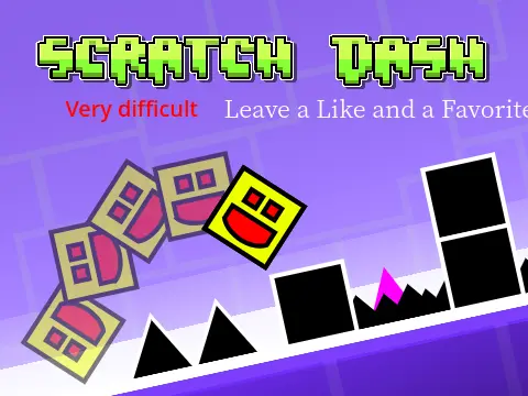 SCRATCH DASH very hard game screenshot showing difficult obstacles