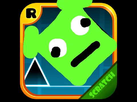 Shrekometry Dash game screenshot featuring Shrek character in a Geometry Dash level