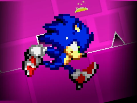 Play Sonic Geometry Dash crossover game online free