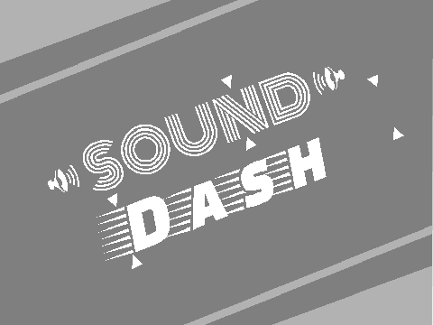 Sound Dash rhythm game logo with musical elements