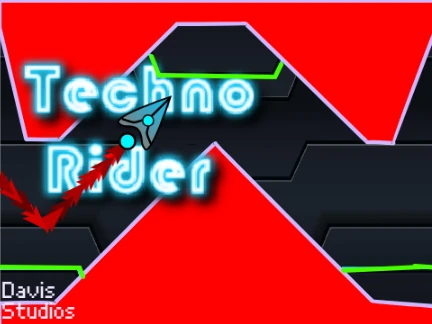 Techno Rider v3.2 gameplay in a futuristic techno setting