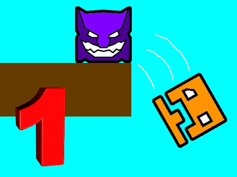 Title screen for The Geometry Dash Show Episode 1 - Falling is Not Good