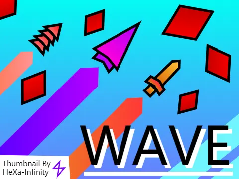 Wave 1 Version 1.7.0 Mobile Friendly game logo featuring wave mechanics