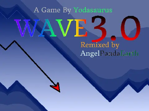 Wave 3.0 v1.2.3 game showing customizable wave character in multi-level environment