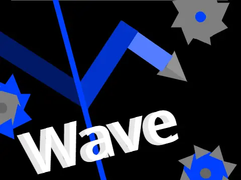 Wave Jawbreaker Edition game showing wave character navigating laser obstacles