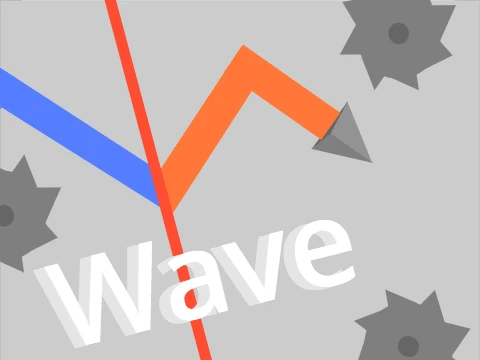 Geometry Dash Wave gameplay screenshot showing wave mode obstacles