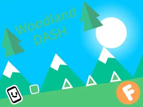 Woodland Dash Geometry Dash forest gameplay screenshot