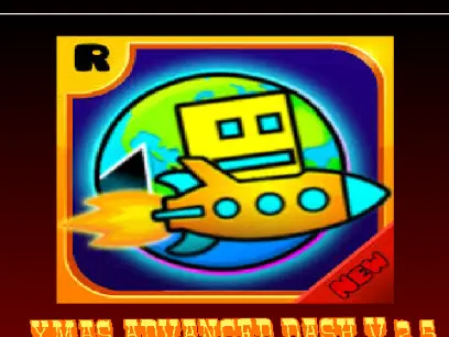 Xmas Advanced Dash v2.5 Christmas Geometry Dash game with gifts and holiday theme