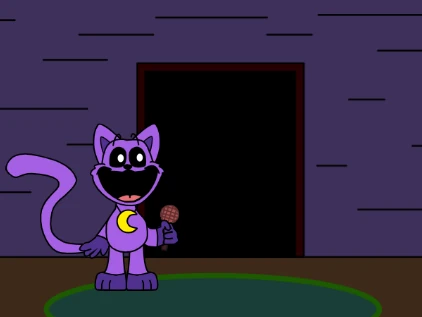 Catnap fnf test game logo showing rhythm and climbing elements