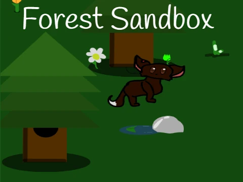 Forest Sandbox online game logo - build and survive in a forest world