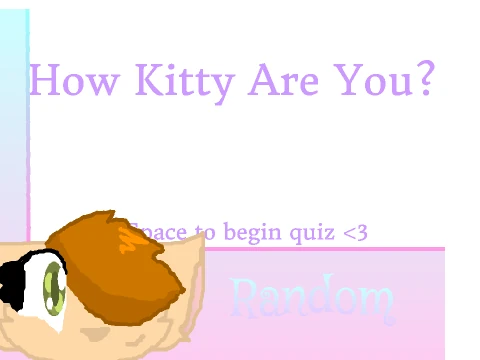 How Kitty Are You game logo cover image for a fun cat quiz platformer