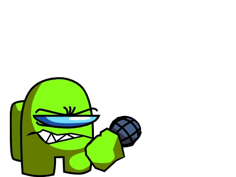 Lime Impostor Only Up Screenshot - Among Us character climbing in space