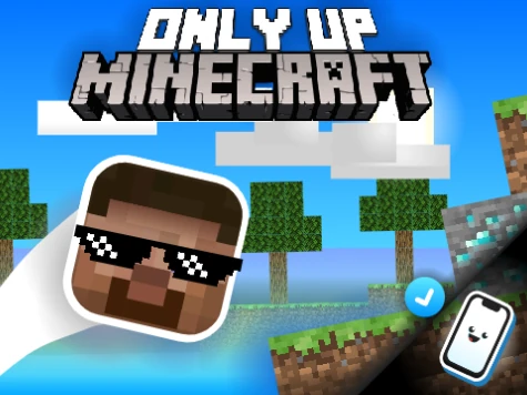 Minecraft Only Up Version cover - block climbing parkour