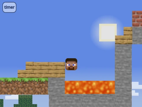 Minecraft Only Up game cover showing block character climbing structures