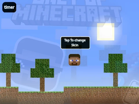 Minecraft Only Up Game Screenshot - Pixel Art Climbing Challenge