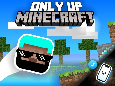 Minecraft Only Up gameplay screenshot
