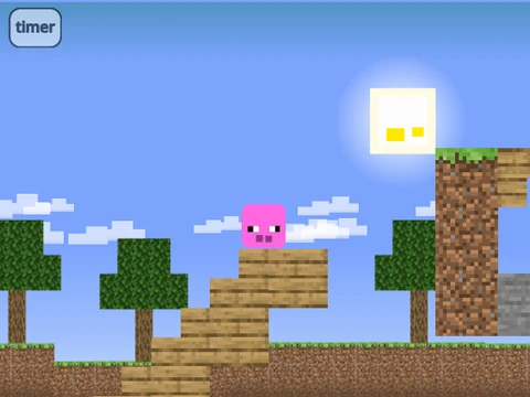 Minecraft Only Up but Pigs gameplay screenshot