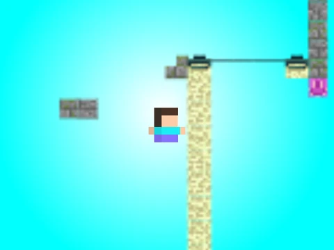 Minecraft Only Up gameplay screenshot showing vertical platform challenge