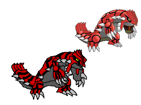 Groudon Only Up Scratch game logo featuring hand-drawn Pokémon artwork and climbing elements