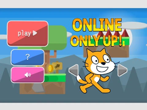 Rainbow Scratch Cat Only Up game cover