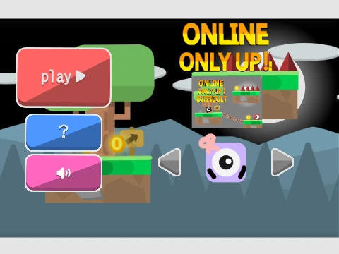 Online Only Up Remix gameplay showing multiple players climbing simultaneously